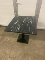 5 horeca restaurant tafels zwart marmer look 70x80 cm nieuw, Ophalen