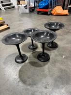 Set van 4x schaal op voet, Overige materialen, Gebruikt, Schaal, Rond