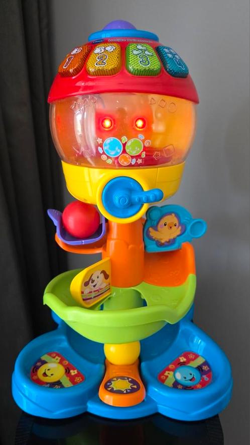 Vtech Vrolijke Ballentoren met licht+geluid + 3 ballen ipv 4, Kinderen en Baby's, Speelgoed | Vtech, Gebruikt, 6 maanden tot 2 jaar