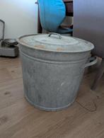 Grote zinken wasketel met deksel 50 l, Ophalen, Gebruikt