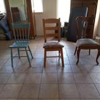 stoelen, Huis en Inrichting, Stoelen, Ophalen, Gebruikt, Hout, Drie