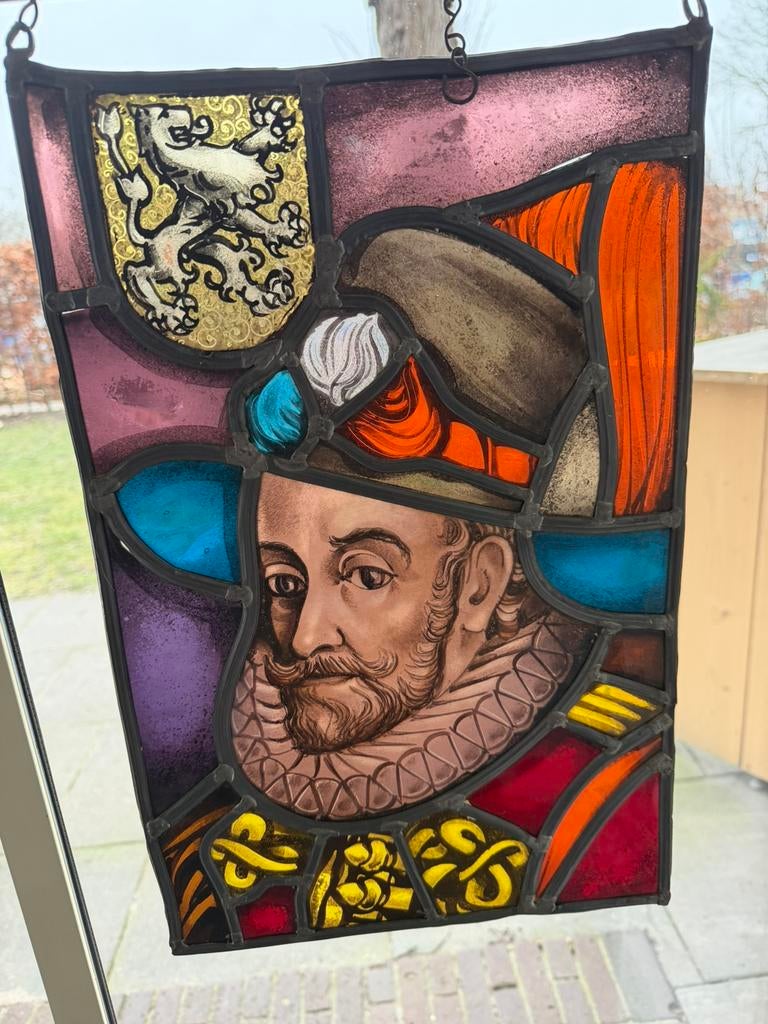 Compleet en intact hang glas in lood werk, Antiek en Kunst, Kunst | Schilderijen | Modern, Ophalen