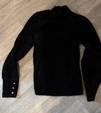 Zwart velourse ribbel coltrui, Ophalen of Verzenden, Zo goed als nieuw, Zwart