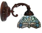 Wandlamp met kap Ø20cm Blue Dragonfly Tiffany, Ophalen of Verzenden, Nieuw, Glas