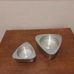 2 vintage Ikea triangel triangle chroom kaarsen houders, Ophalen of Verzenden, Zo goed als nieuw, Overige materialen, Minder dan 25 cm