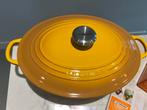 Nieuwe Le Creuset Braadpan 31 cm Nectar in doos, Gietijzer, Nieuw, Ophalen of Verzenden, Keramische plaat