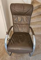 Fauteuil relaxstoel relaxfauteuil leer, Huis en Inrichting, Fauteuils, Ophalen, Zo goed als nieuw, Leer, 50 tot 75 cm