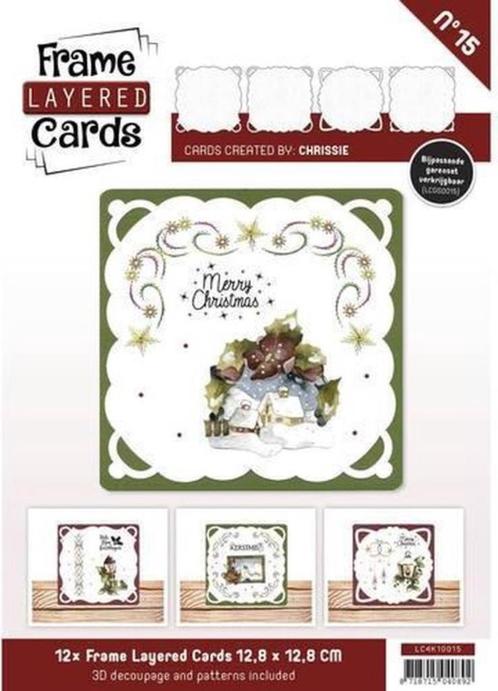 Oplegkaarten,boek met 12 stuks,knipvel,borduurpatroon,kerst., Hobby en Vrije tijd, Kaarten | Zelf maken, Nieuw, Pons of Mal, Overige thema's
