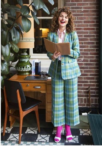 King Louie Blazer perfecte staat Maat 44 - Groen/Blauw beschikbaar voor biedingen