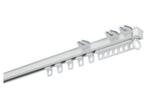 Gordijnrail gordijnrailset wit metaal 250cm nieuw kwantum, Ophalen, Wit, Nieuw, 200 cm of meer