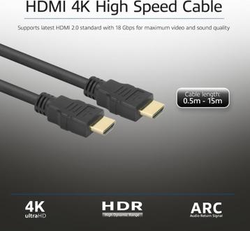 HDMI Kabel ACT 2 meter High Speed kabel v2.0 A male 12 stuks beschikbaar voor biedingen