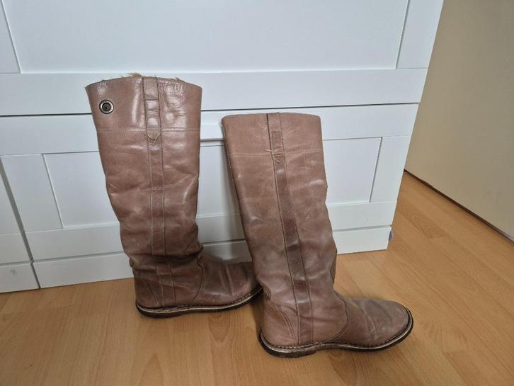 Ca'shott leren laarzen licht beige creme 39, Kleding | Dames, Schoenen, Gedragen, Hoge laarzen, Beige, Ophalen of Verzenden