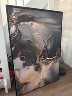 ️Te koop:XL Canvas Schilderij–Abstract Goud/Zwart 100150 cm, Ophalen, Zo goed als nieuw