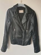 Zara leather biker jacket with long zips S, Zara, Gedragen, Ophalen of Verzenden, Maat 36 (S)