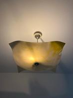 Moderne glazen plafondlamp, organische marmering, moet weg, Huis en Inrichting, Ophalen, Gebruikt, Glas, Modern, glas, organisch, design