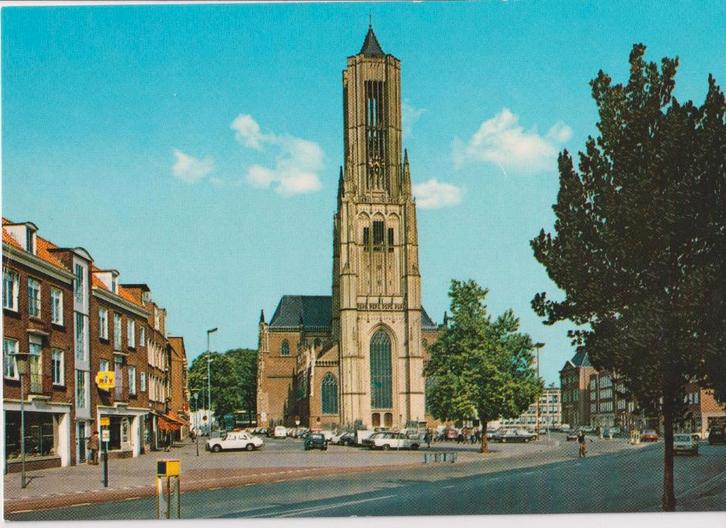 Arnhem, Eusebiuskerk met auto's, Verzamelen, Ansichtkaarten | Nederland, Ongelopen, Gelderland, 1960 tot 1980, Ophalen of Verzenden