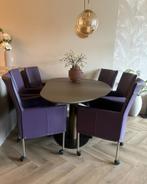 6 leren eetkamerstoelen in zeer goede staat., Huis en Inrichting, Stoelen, Ophalen, Overige kleuren, Zo goed als nieuw, Modern