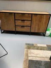 dressoir massief mango metaal 180 cm 2 DEURS 3 LADE voorraad, Huis en Inrichting, Kasten | Ladekasten, Overige houtsoorten, Zo goed als nieuw