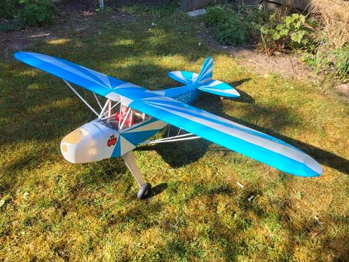 1,40 span rc balsa piper cub met Electronica, Hobby en Vrije tijd, Modelbouw | Radiografisch | Vliegtuigen, Zo goed als nieuw
