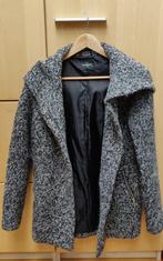 Mooie zwart/grijze winterjas met muts (mt 34), Zwart, Ophalen of Verzenden, Zo goed als nieuw, Maat 34 (XS) of kleiner