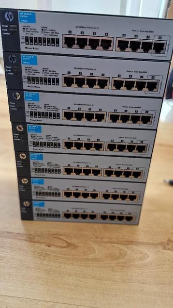 7x HP J9800A 1810-8 8-Port 10/100 RJ-45 Network Switch beschikbaar voor biedingen