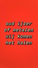 Wij halen u oud ijzer haarlem en omstreken, Witgoed en Apparatuur, Ophalen, Gebruikt, 1200 tot 1600 toeren, Voorlader