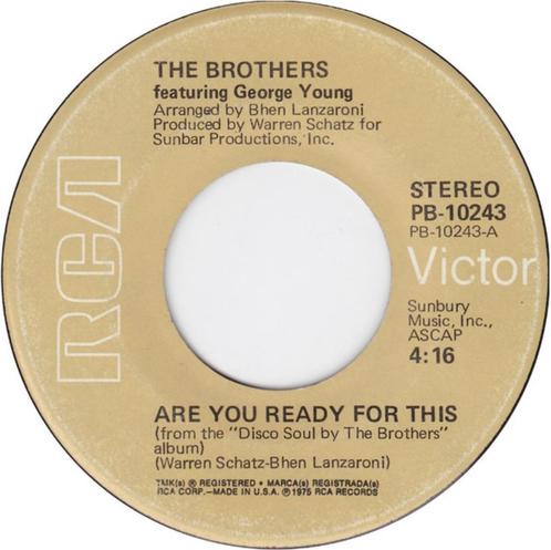 Soul 45: The Brothers Featuring George Young – Are You Ready, Cd's en Dvd's, Vinyl Singles, Gebruikt, Single, R&B en Soul, 7 inch