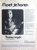 3 vintage advertenties reclames Thomas Orgels 1969 muziek, Verzamelen, Overige typen, Gebruikt, Ophalen