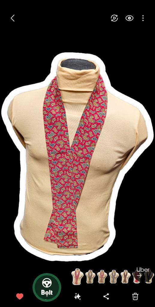 Zijden Choker/Haarband/Tailleriem - Paisley, Kleding | Heren, Stropdassen, Nieuw, Met patroon, Rood, Ophalen of Verzenden