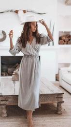 Moost wanted Helena linnen wrap dress maat L, Kleding | Dames, Jurken, Verzenden, Maat 42/44 (L), Nieuw, Grijs