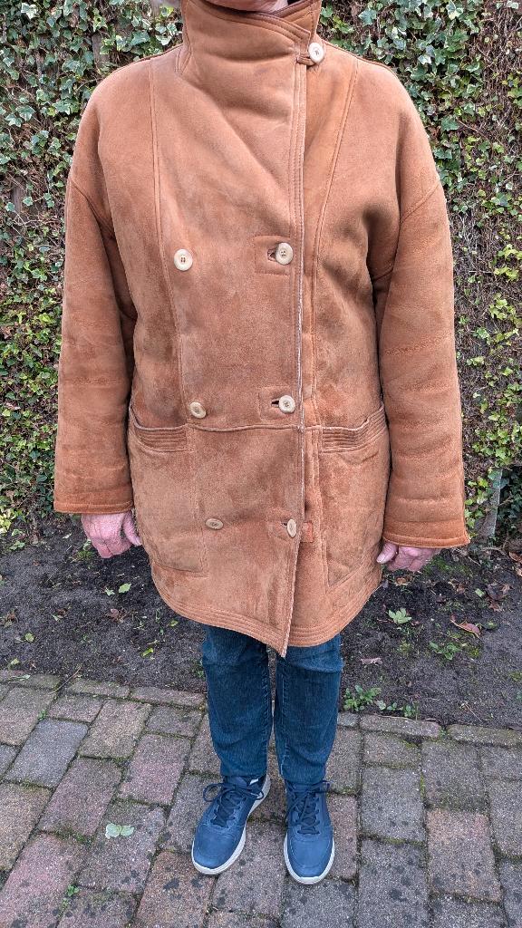 Lammy, echte schapenvacht jas, Kleding | Dames, Jassen | Winter, Gedragen, Maat 42/44 (L), Bruin, Ophalen of Verzenden