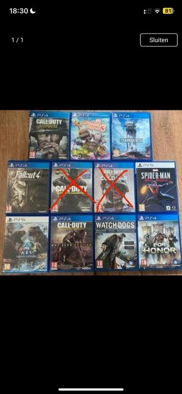 Ps5&Ps4 games beschikbaar voor biedingen