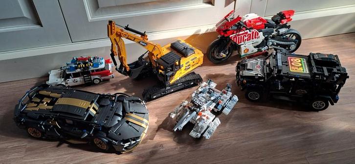Partij Mini Lego Imitatie Sets model graafmachine tank auto, Verzamelen, Complete verzamelingen en Collecties, Ophalen of Verzenden