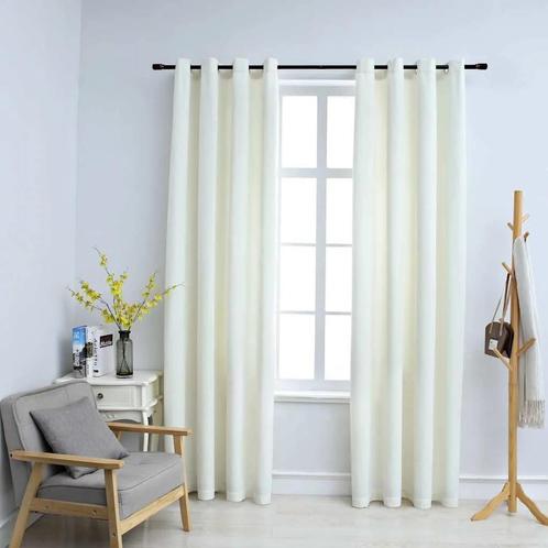 Gordijn verduisterend met ringen 2 st 140x245 cm €50, Huis en Inrichting, Stoffering | Gordijnen en Lamellen, Nieuw, 200 cm of meer