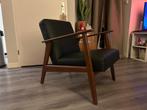 IKEA Ekenäset Fauteuil (Zwart leder), Huis en Inrichting, Fauteuils, Ophalen, Zo goed als nieuw, 75 tot 100 cm, 50 tot 75 cm