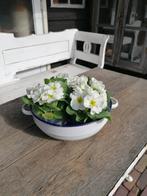 Oude emaille witte teil, rond teiltje, Antiek en Kunst, Antiek | Emaille, Ophalen of Verzenden