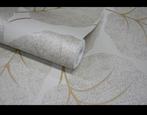12 rollen behang Dutch Wallcoverings A63501, beige/goud blad, Ophalen of Verzenden, 50 tot 75 m², Grijs