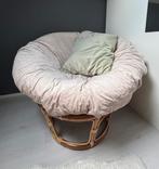 Rotan relaxstoel met dik kussen, Huis en Inrichting, Stoelen, Ophalen, Zo goed als nieuw, Eén