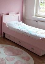 Antiek meidenbed hout 190x80 cm, Ophalen, Gebruikt, 70 tot 85 cm, Lattenbodem