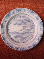 ANTIEK DELFTS BLAUW BORD 1868 "VREE OP AARD", Antiek en Kunst, Ophalen