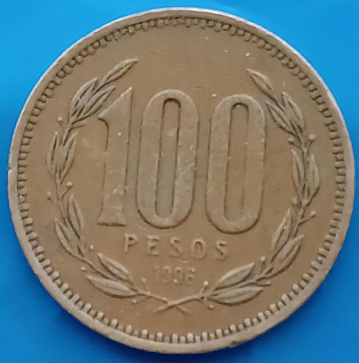 Chili 100 pesos - 1996, Postzegels en Munten, Munten | Amerika, Losse munt, Zuid-Amerika, Verzenden
