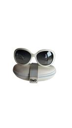 Authentieke Dolce & Gabbana vintage jaren 90 witte zonnebril, Zonnebril, Wit, Ophalen of Verzenden, Zo goed als nieuw