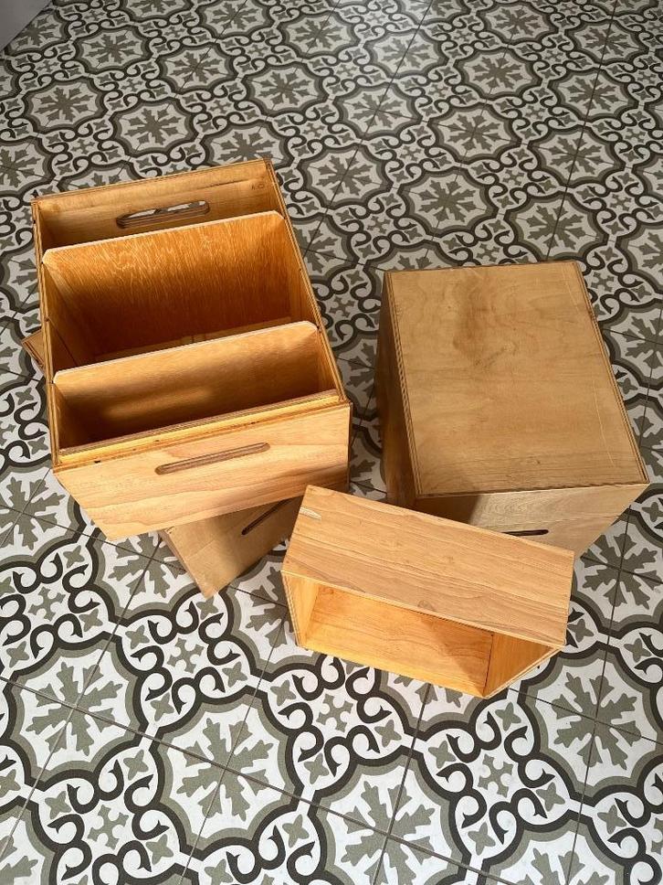3 Opbergkisten van hout, Huis en Inrichting, Woonaccessoires | Kisten, Gebruikt, Minder dan 50 cm, Minder dan 50 cm, Minder dan 50 cm