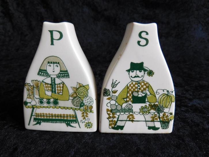 Vintage Figgjo Flint Market, Turi Design peper en zout setje, Huis en Inrichting, Keuken | Servies, Gebruikt, Overige typen, Overige stijlen