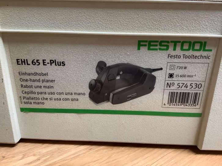 Festool EHL 65E Plus - Gebruikte Eenhandshobel, Doe-het-zelf en Verbouw, Gereedschap | Overige machines, Gebruikt, Ophalen of Verzenden