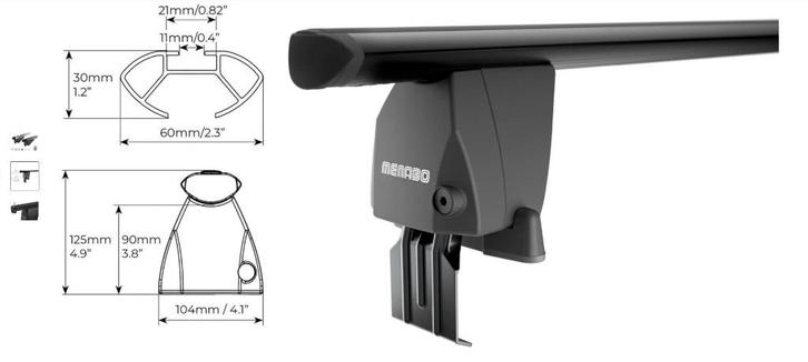 Dakdragers VOLVO C40 Recharge 2022-heden Glad dak   ACTIE!!, Auto diversen, Dakdragers, Nieuw, Ophalen of Verzenden