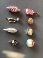 8x vintage kerstballen uit de oude doos., Ophalen of Verzenden, Gebruikt, Overige onderwerpen