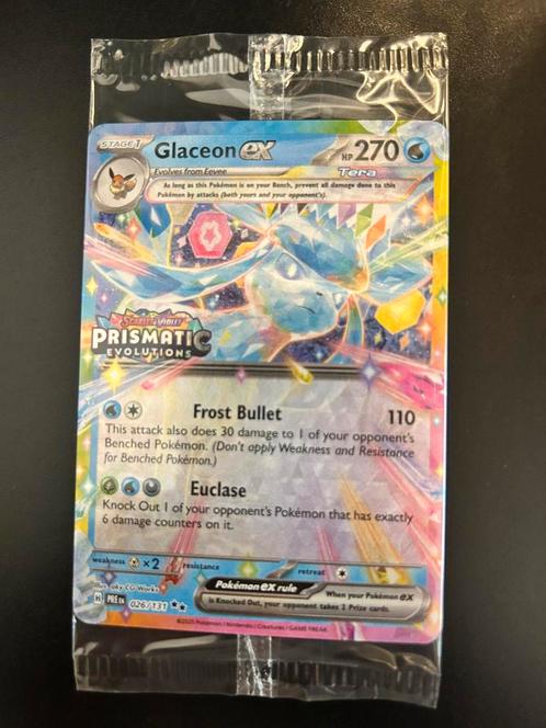 Glaceon EX #026/131 Stamped, Hobby en Vrije tijd, Verzamelkaartspellen | Pokémon, Nieuw, Losse kaart, Ophalen of Verzenden