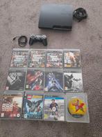 Playstation 3 met Controller en 12 Spellen, Spelcomputers en Games, Ophalen of Verzenden, Zo goed als nieuw, 160 GB, Met 1 controller
