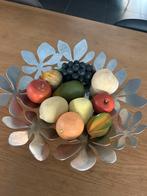 Design fruitschaal Monika Mulder met 10 kunstfruit, Ophalen, Zo goed als nieuw, Rond, Overige materialen